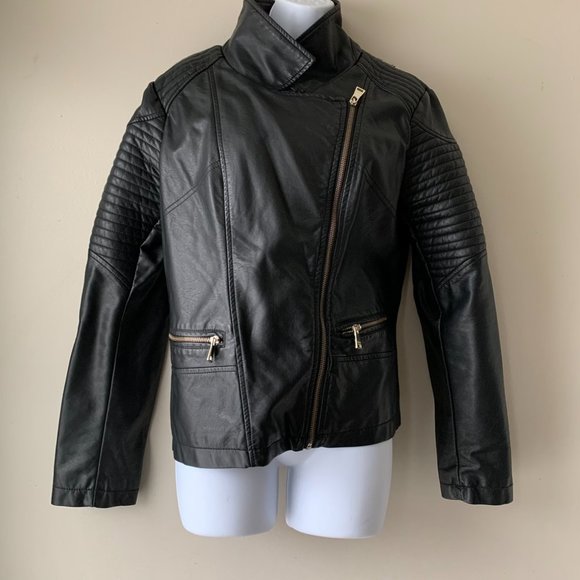 🇺🇸 BEBE faux-leather biker jacket size L/G - Picture 2 of 12
